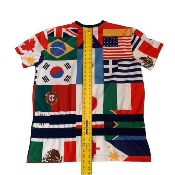 Hudson Outerwear Men's Size 2X Short Sleeve All Over World Flags T-Shirt - Picture 5 of 15